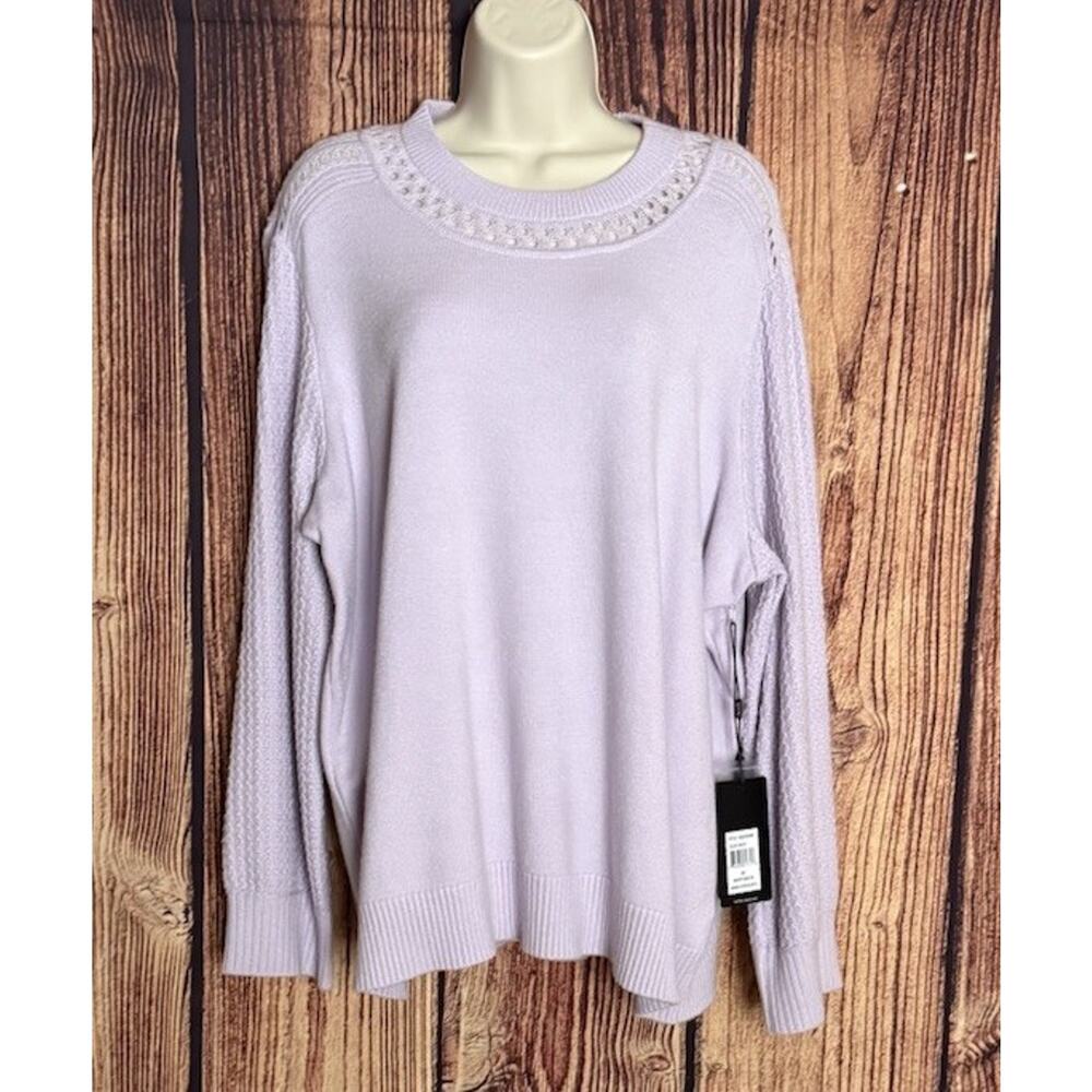Cyrus Crewneck Pullover Sweater Purple Lilac Women's Size XXL